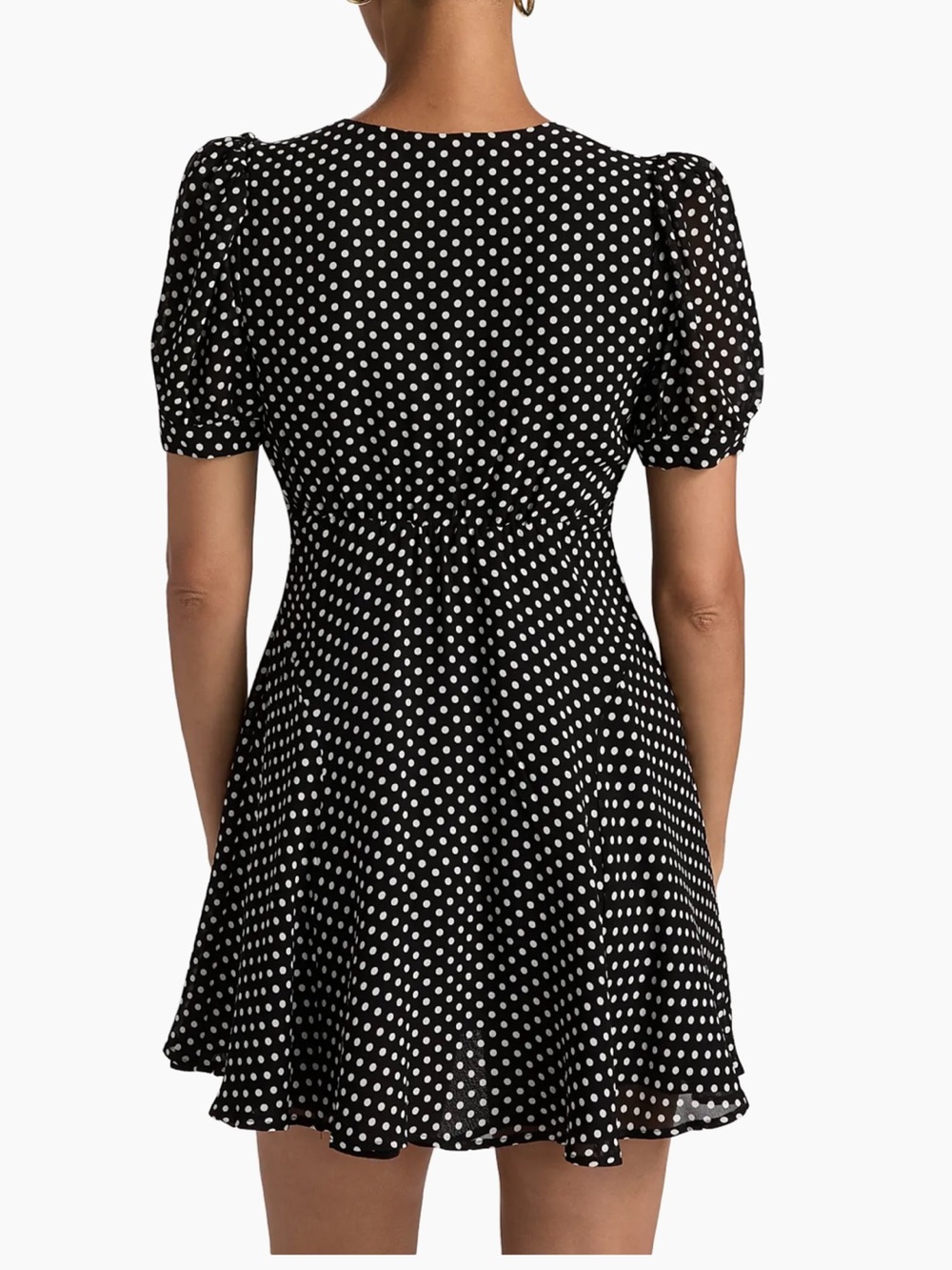 NWT REFORMATION Rebecca Polka Dot Mini Dress! - Picture 4 of 11